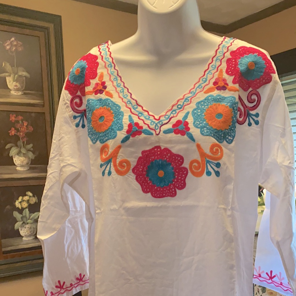 Hand Make Embroidered Make By Mexican Artisans